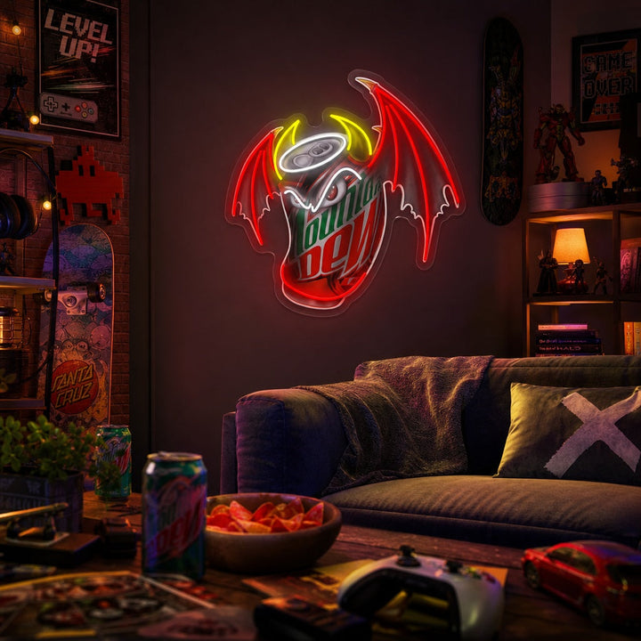 "Mountain Dew Wings" UV-trykt LED-neonskilt