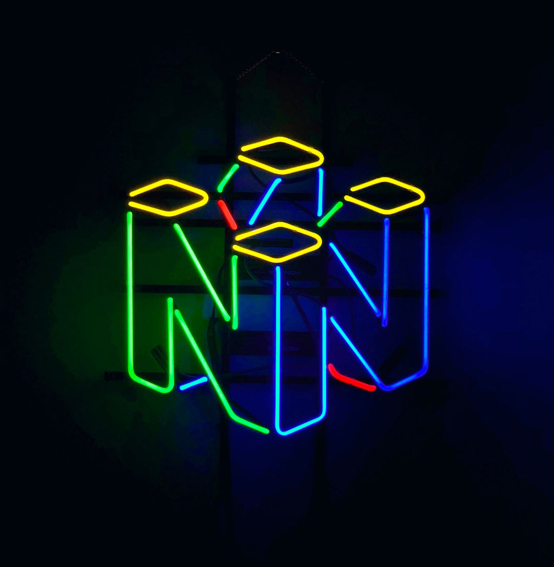 "N64 Logo, Veggdekorasjon For Spillrom" Neonskilt