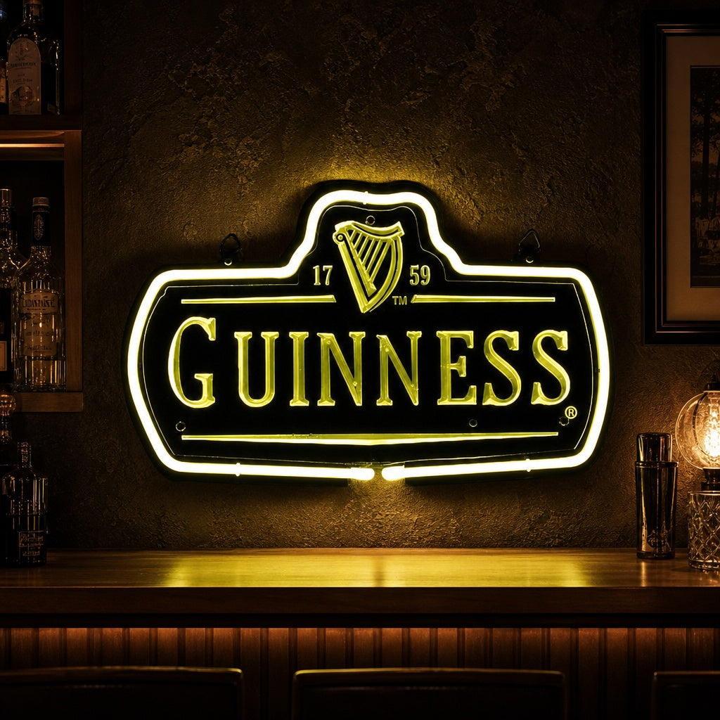 "New Guinness 1759 Logo Beer" Neonskilt