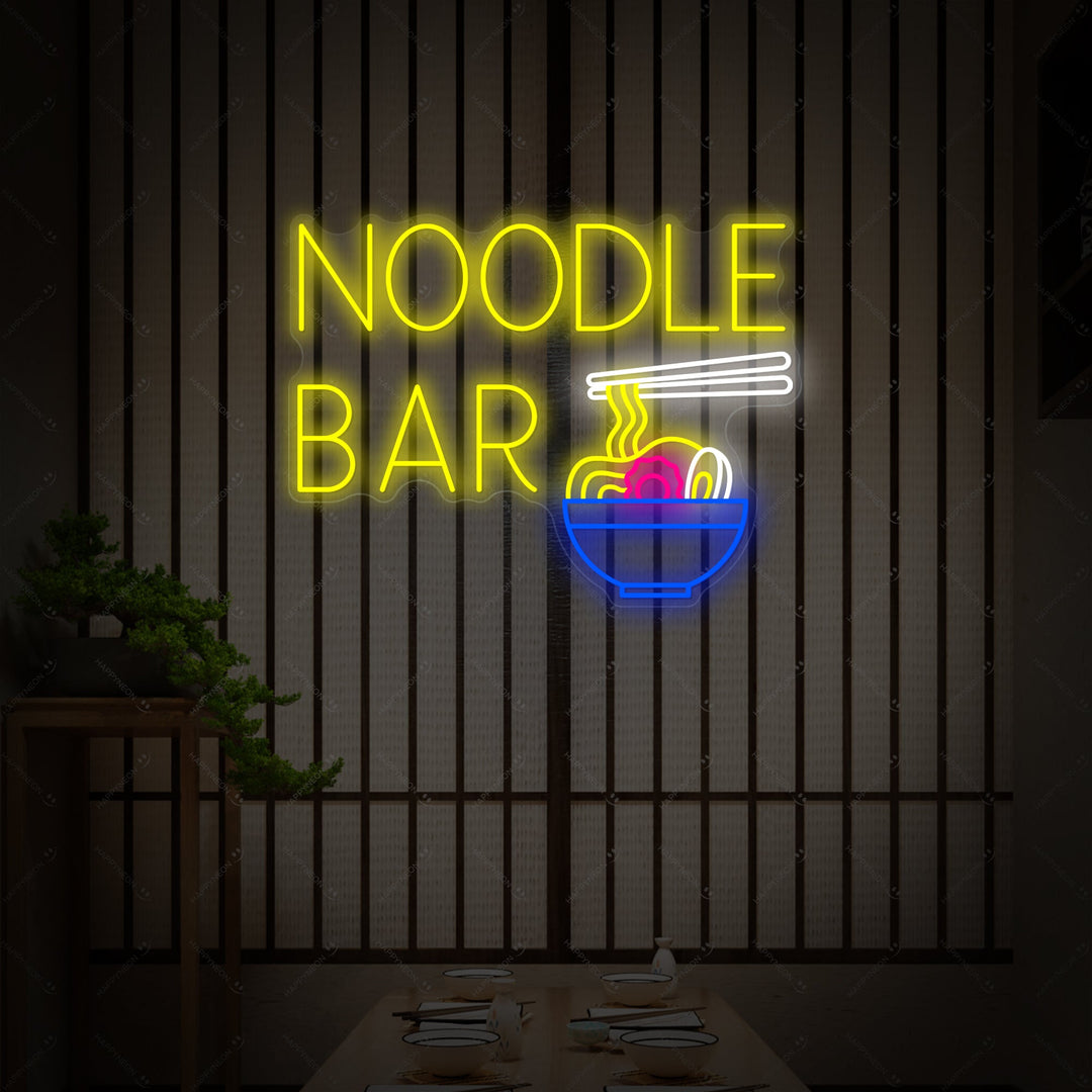 Noodle Bar Neonskilt, Japansk restaurantinnredning