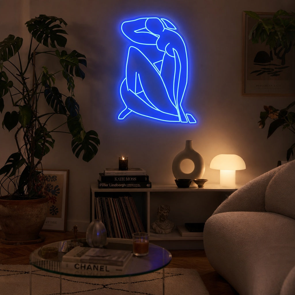 "Naken Henri Matisse" Neonskilt