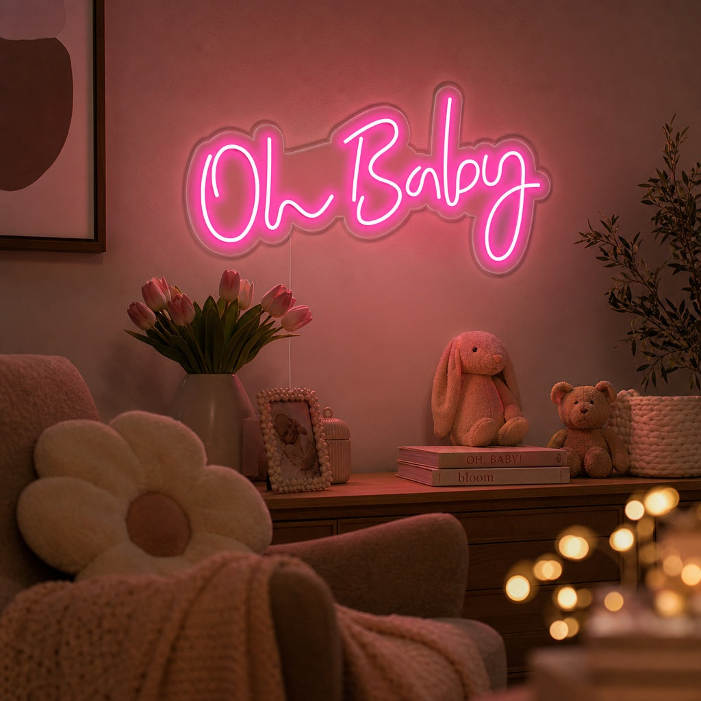 "Oh Baby" Neonskilt