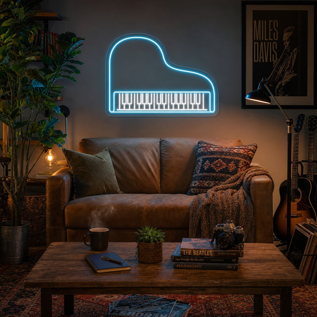 "Piano" Neonskilt