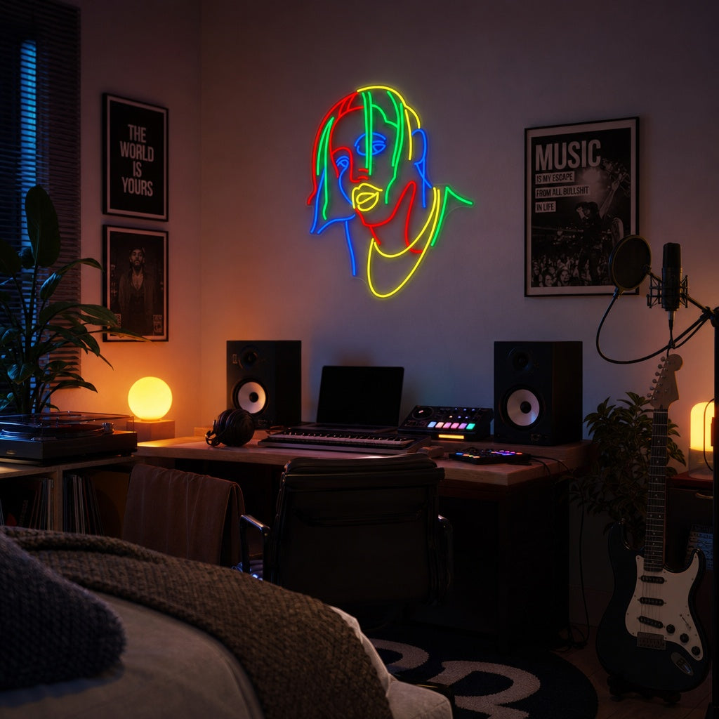 "Popmusikk Rapper Sanger" Neonskilt