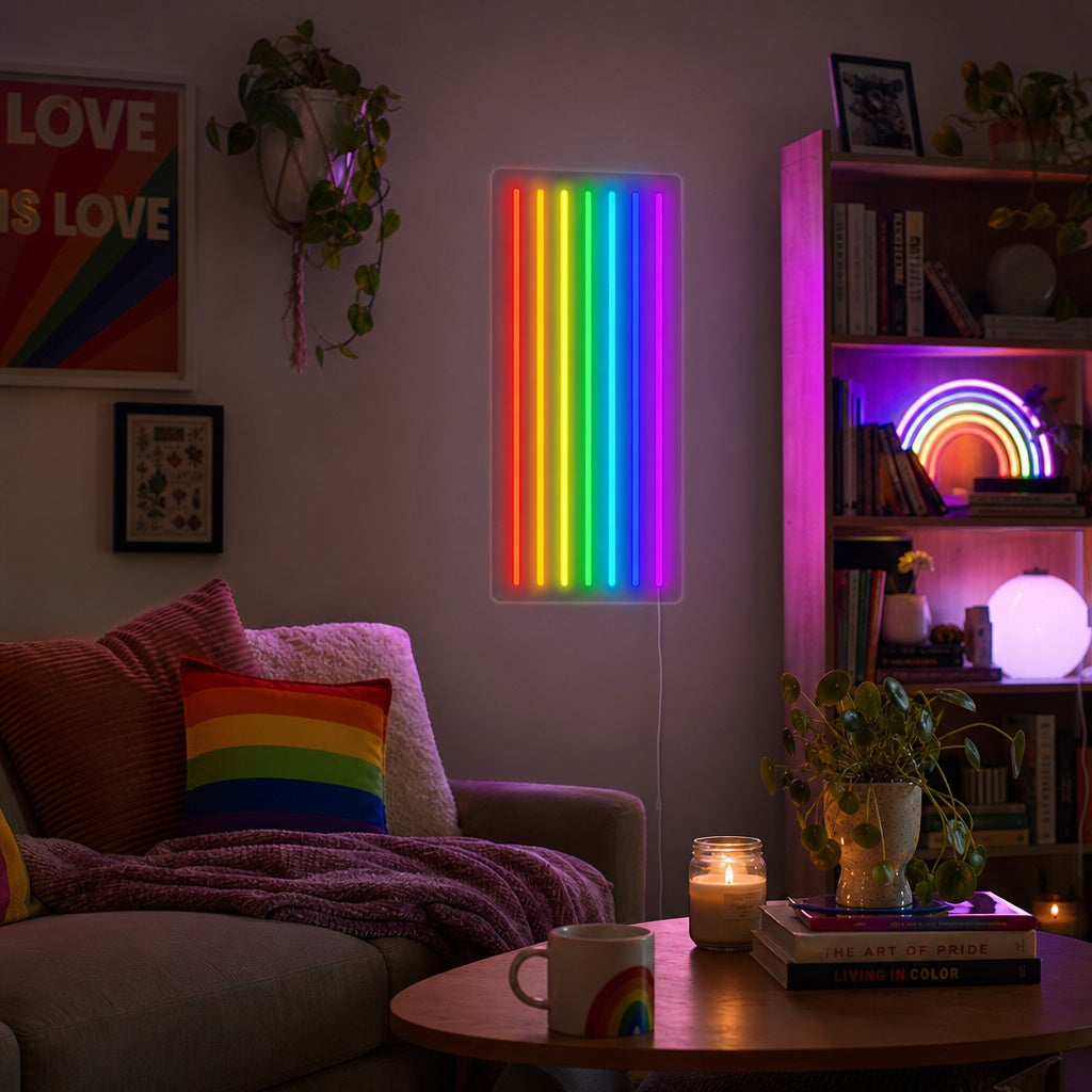 "Regnbueflagg Lgbt-Pride Unikt" Neonskilt