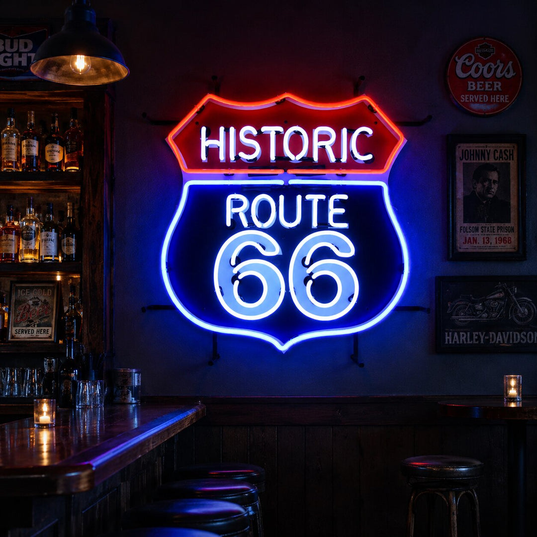 "Route 66" Neonskilt