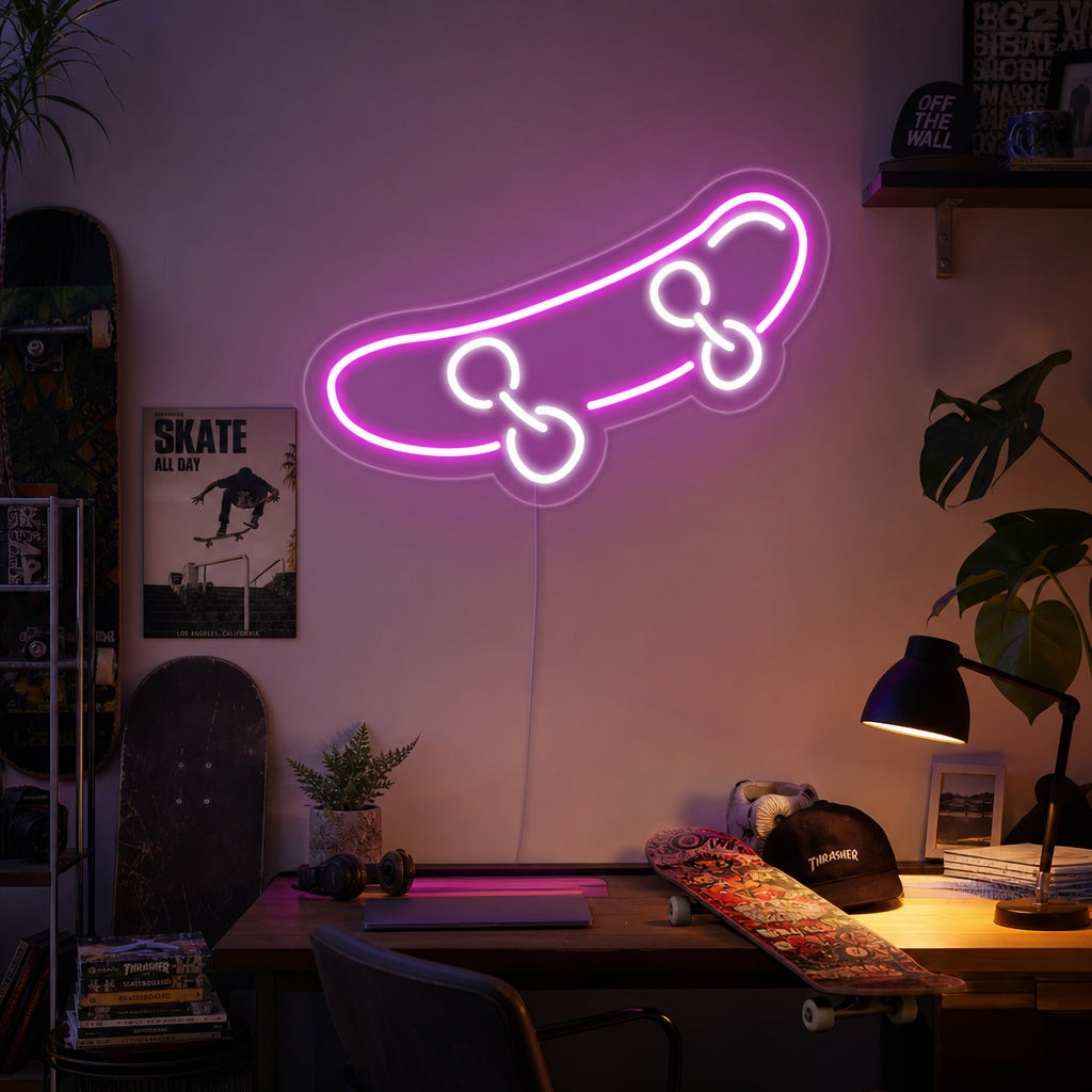"Skateboard" Neonskilt