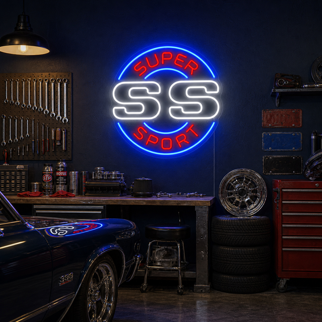 "Ss Super Sport" Neonskilt