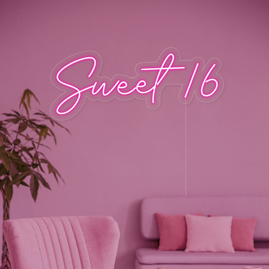 "Sweet 16" Neonskilt