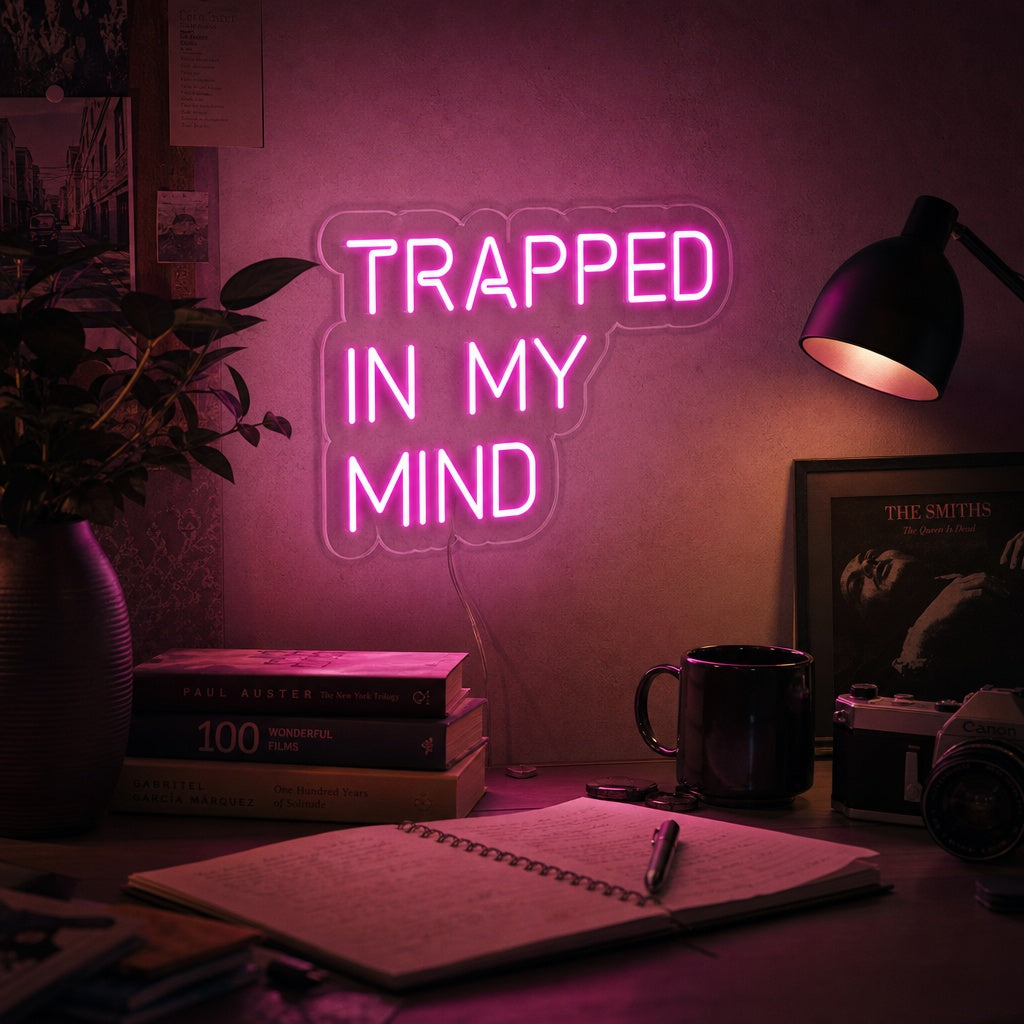 "Trapped in My Mind" Neonskilt