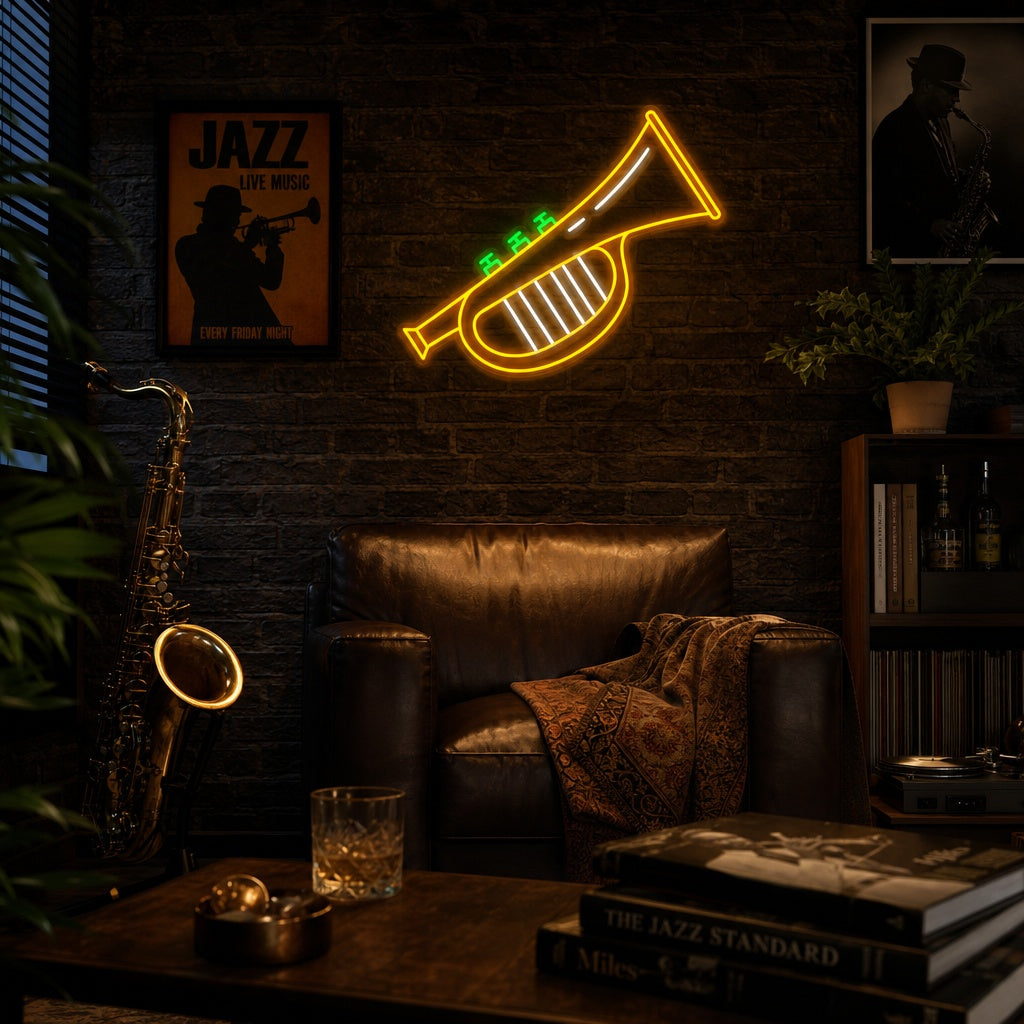 "Trompet Jazz" Neonskilt