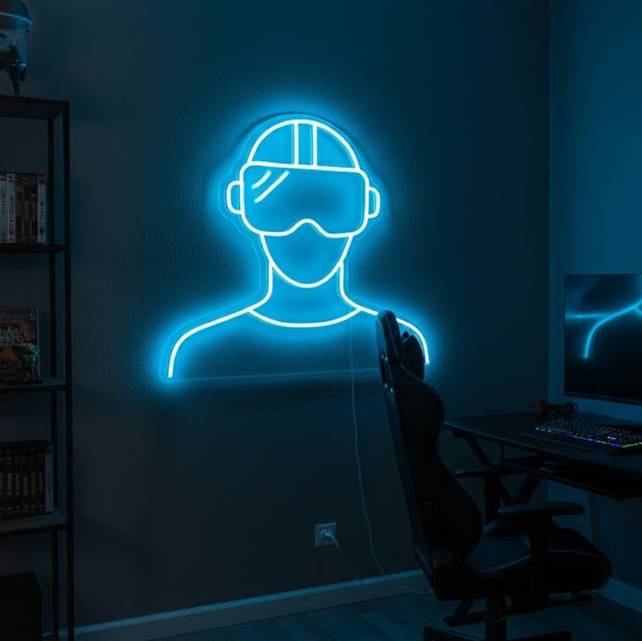 "VR-Headset" Neonskilt