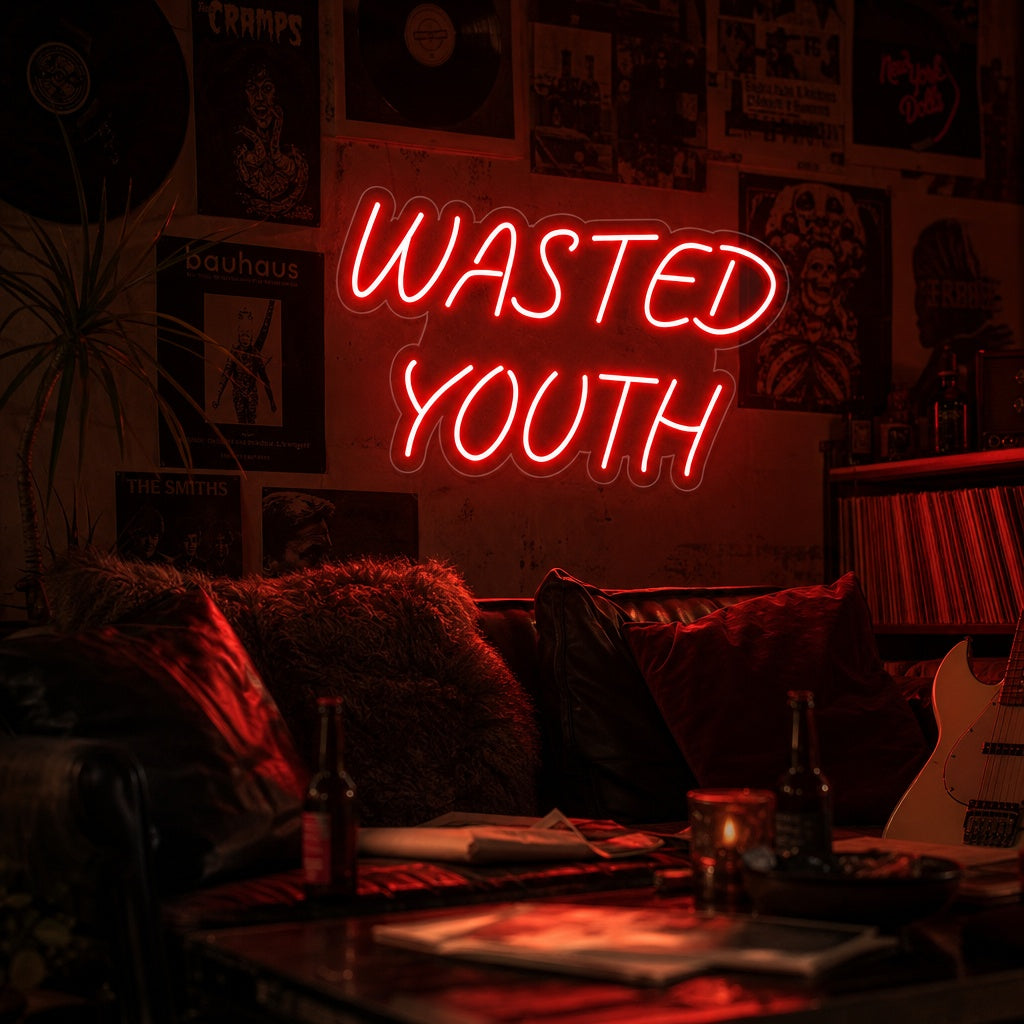 "Wasted Youth" Neonskilt