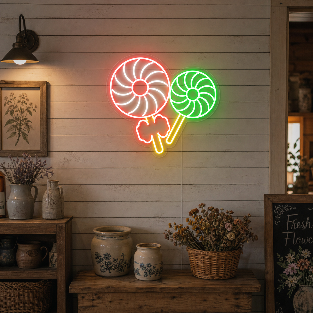 "Liten Vifte" Neonskilt
