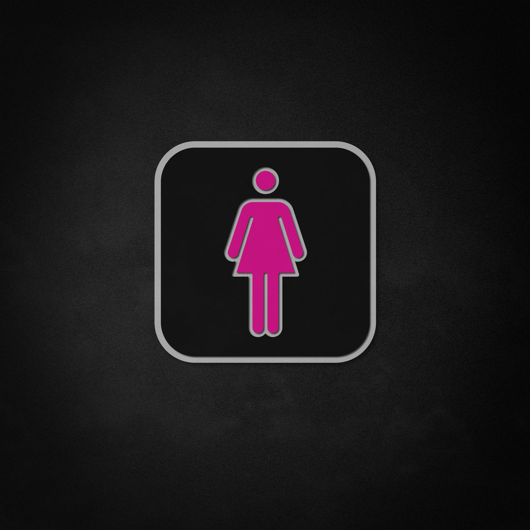 "Kvinne kvinnelig toalettdekor" Neon Like
