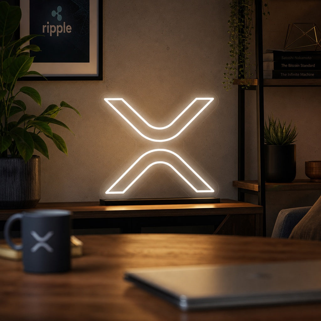"XRP Ripple Symbol" Neonskilt
