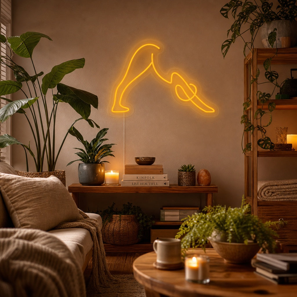 "Yogastilling" Neonskilt