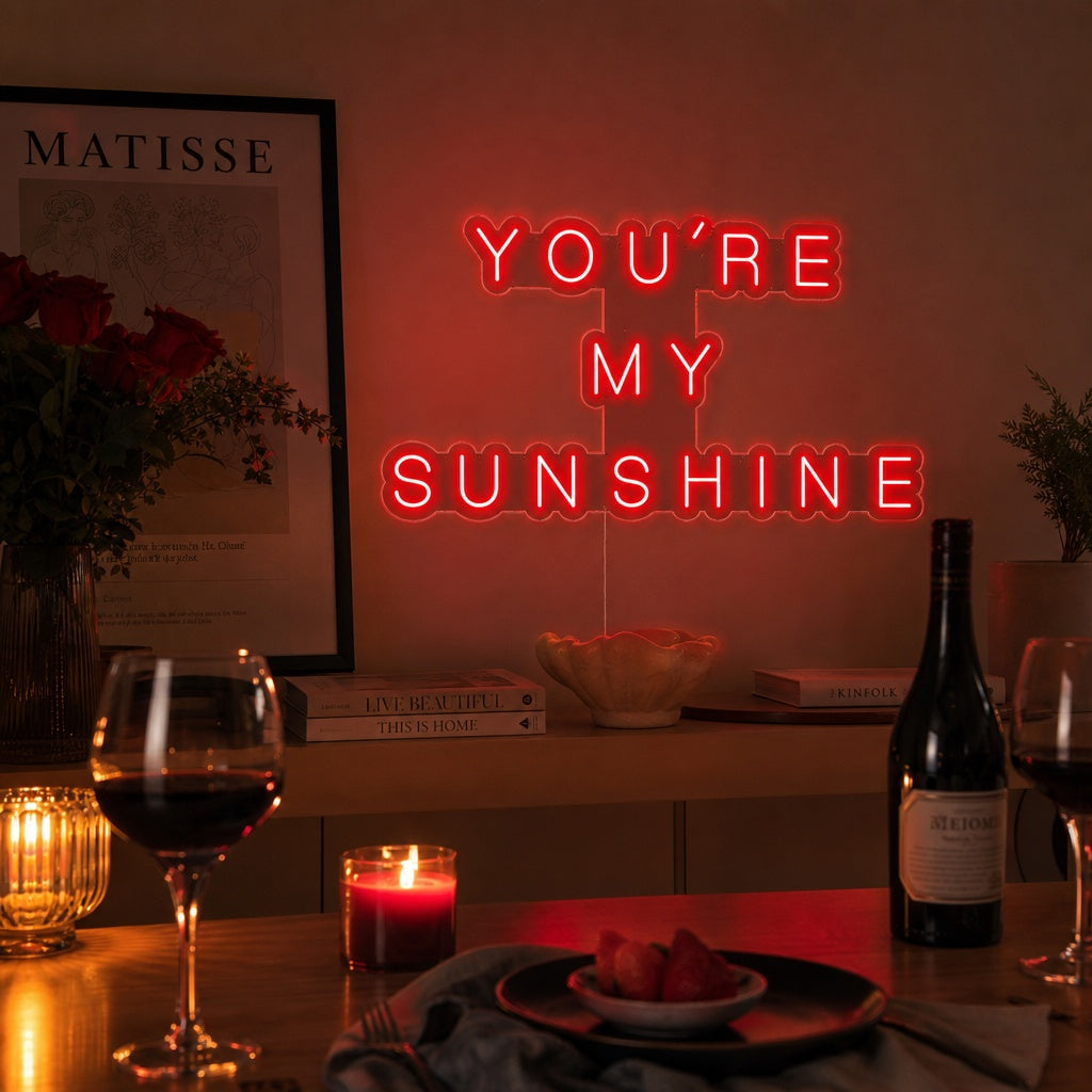 "You Are My Sunshine" Neonskilt