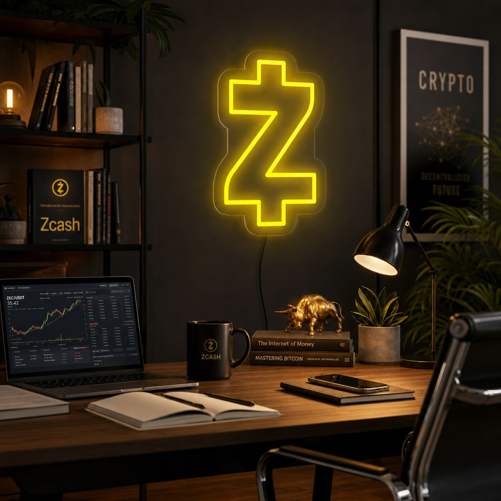 "Zcash Zec Symbol" Neonskilt