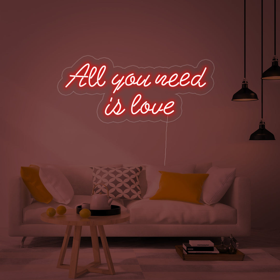 "All You Need Is Love" Neonskilt