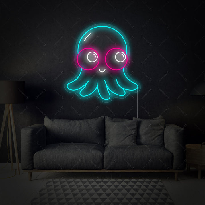 "Baby blekksprut" Neonskilt