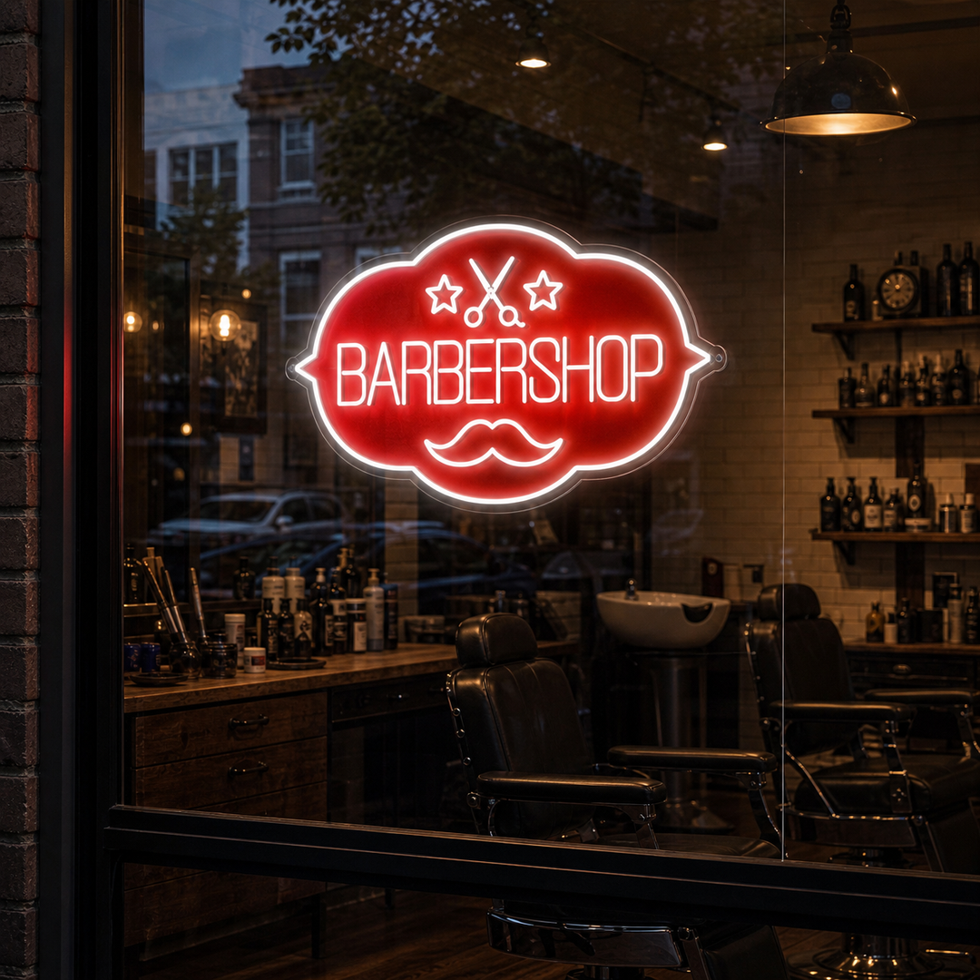 "Barbershop" Neonskilt