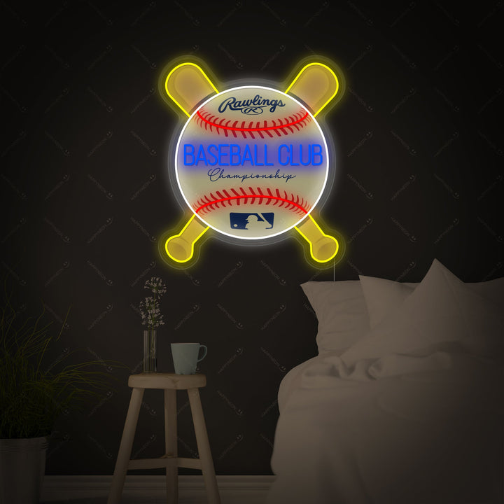 "Baseball Club" Neonskilt