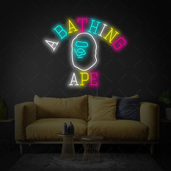 "Bathing Ape" Neonskilt