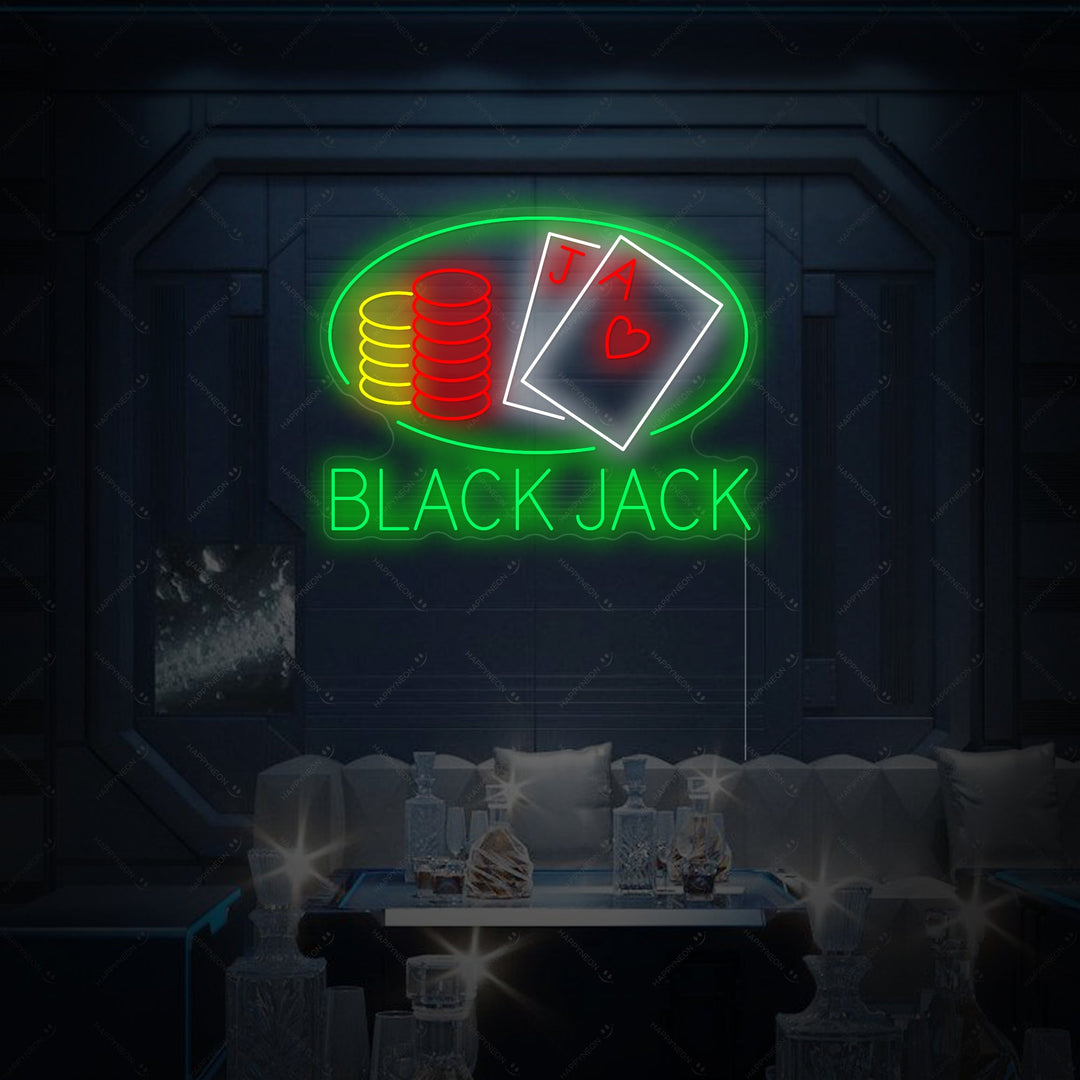 "Black Jack" Neonskilt