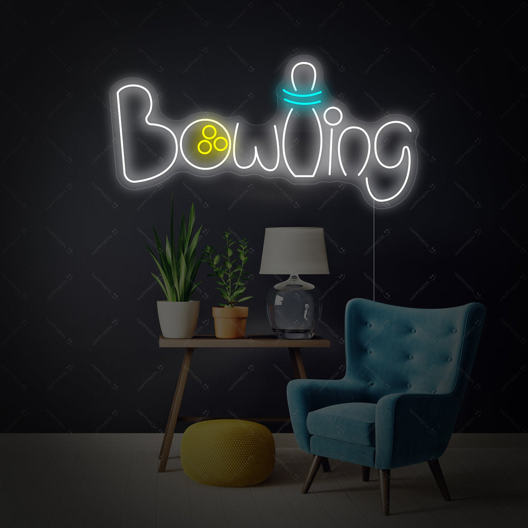 "Bowling" Neonskilt