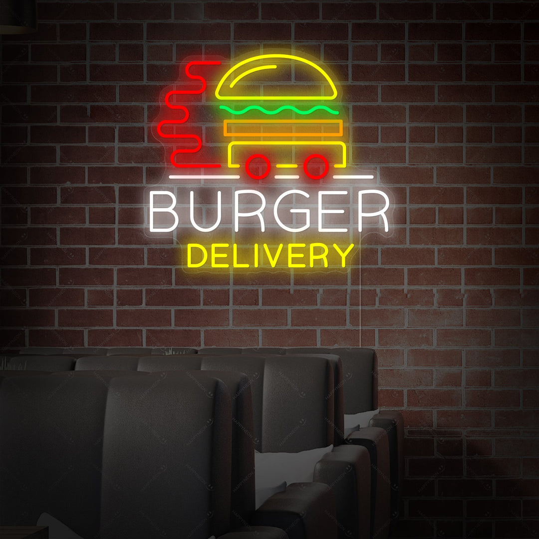 "Burger Delivery" Neonskilt