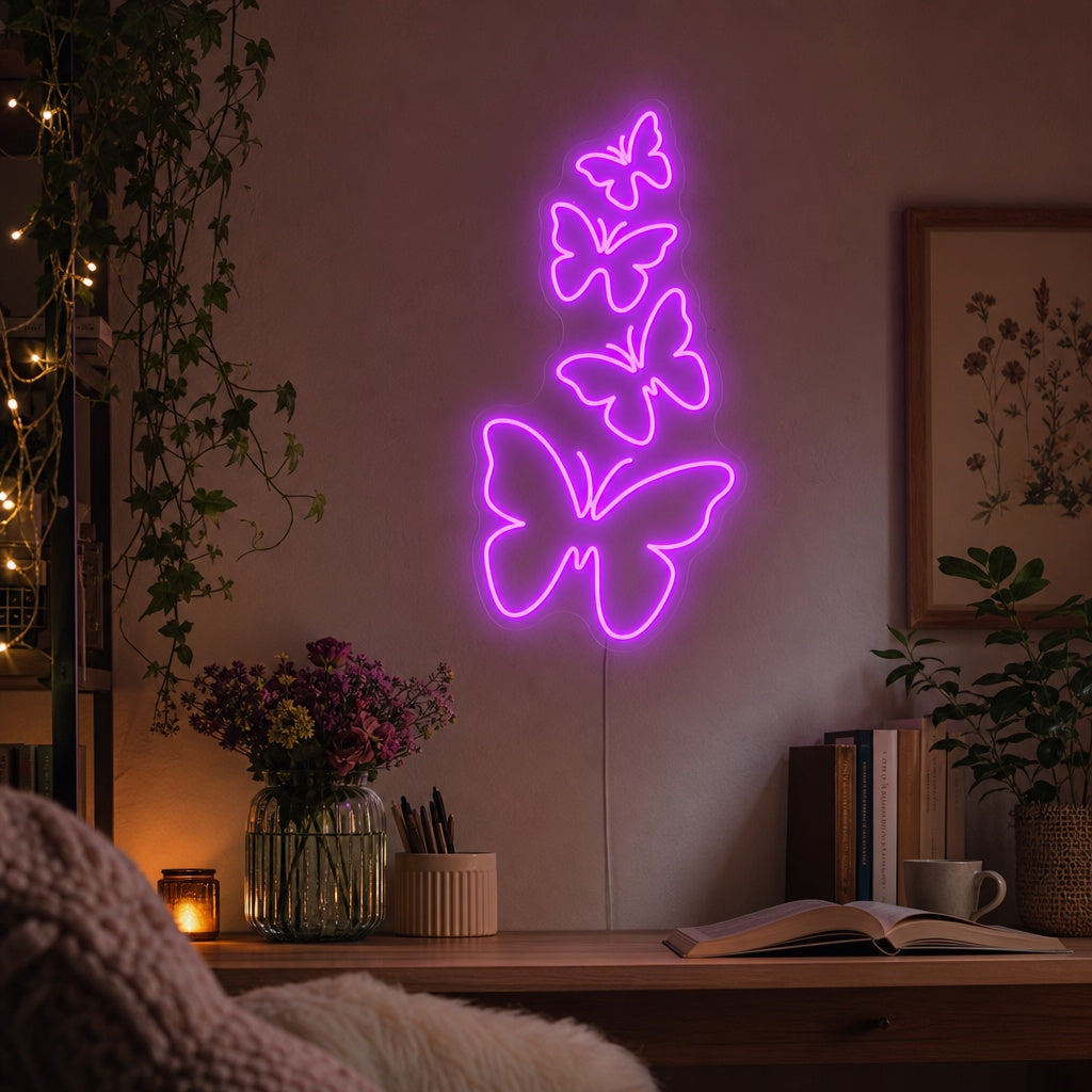 "Sommerfugler" Neonskilt
