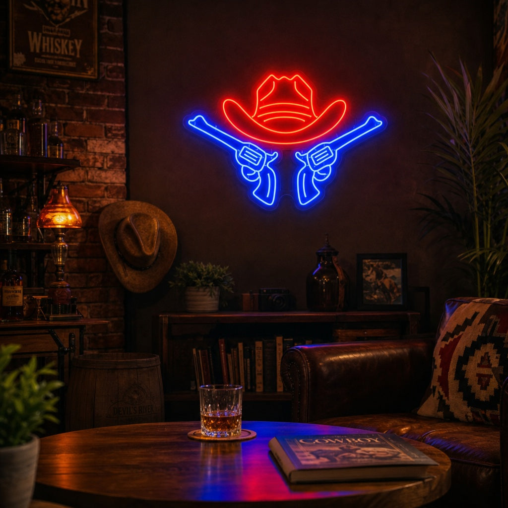 "Cowboyhatt" Neonskilt