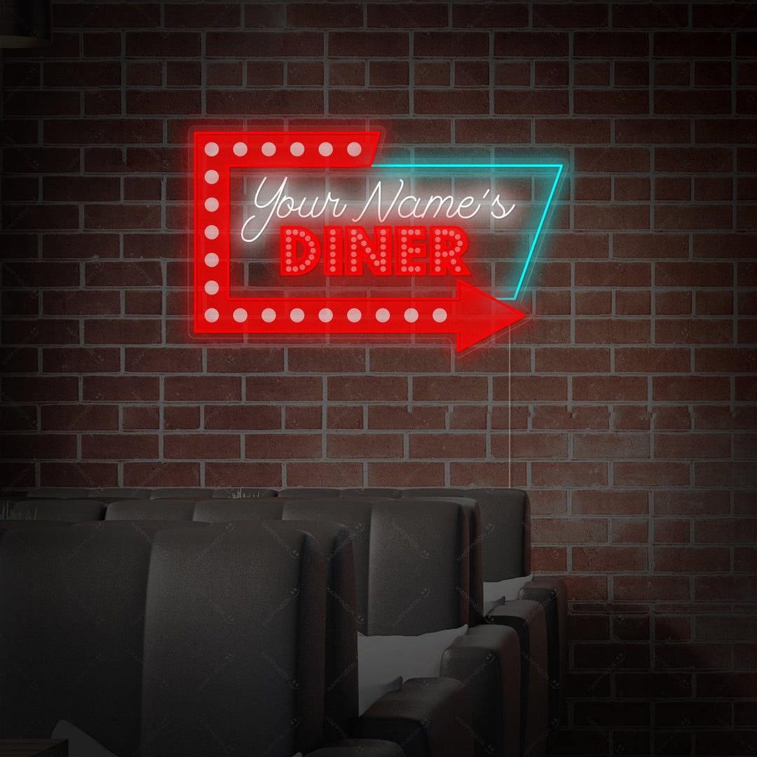 "Egendefinert Diner-logo" Neonskilt