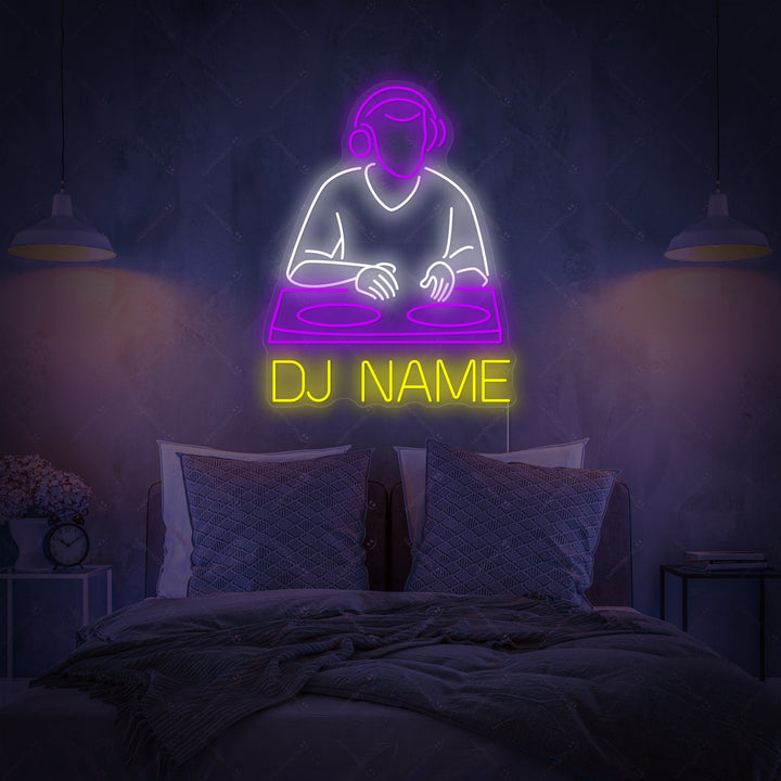 "Egendefinert DJ-logo" Neonskilt