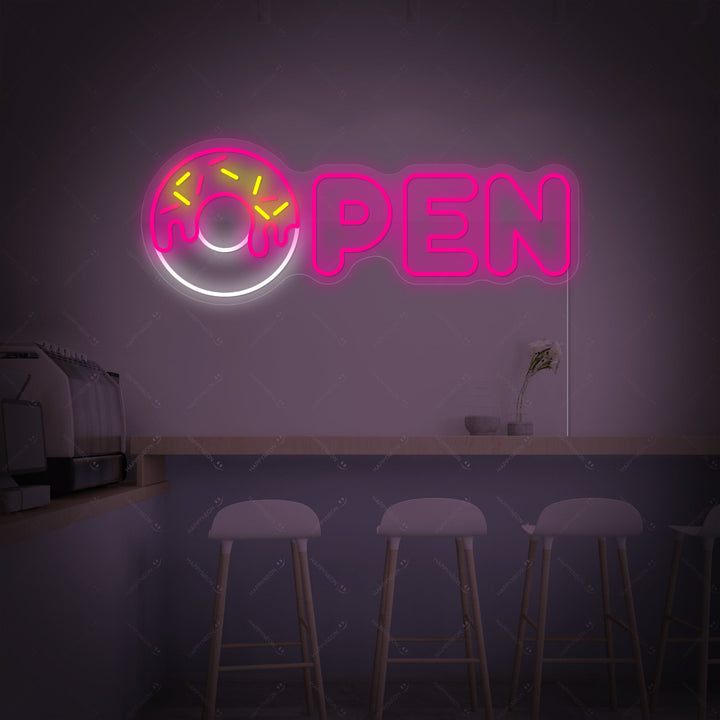 "Smultring åpen" Neonskilt