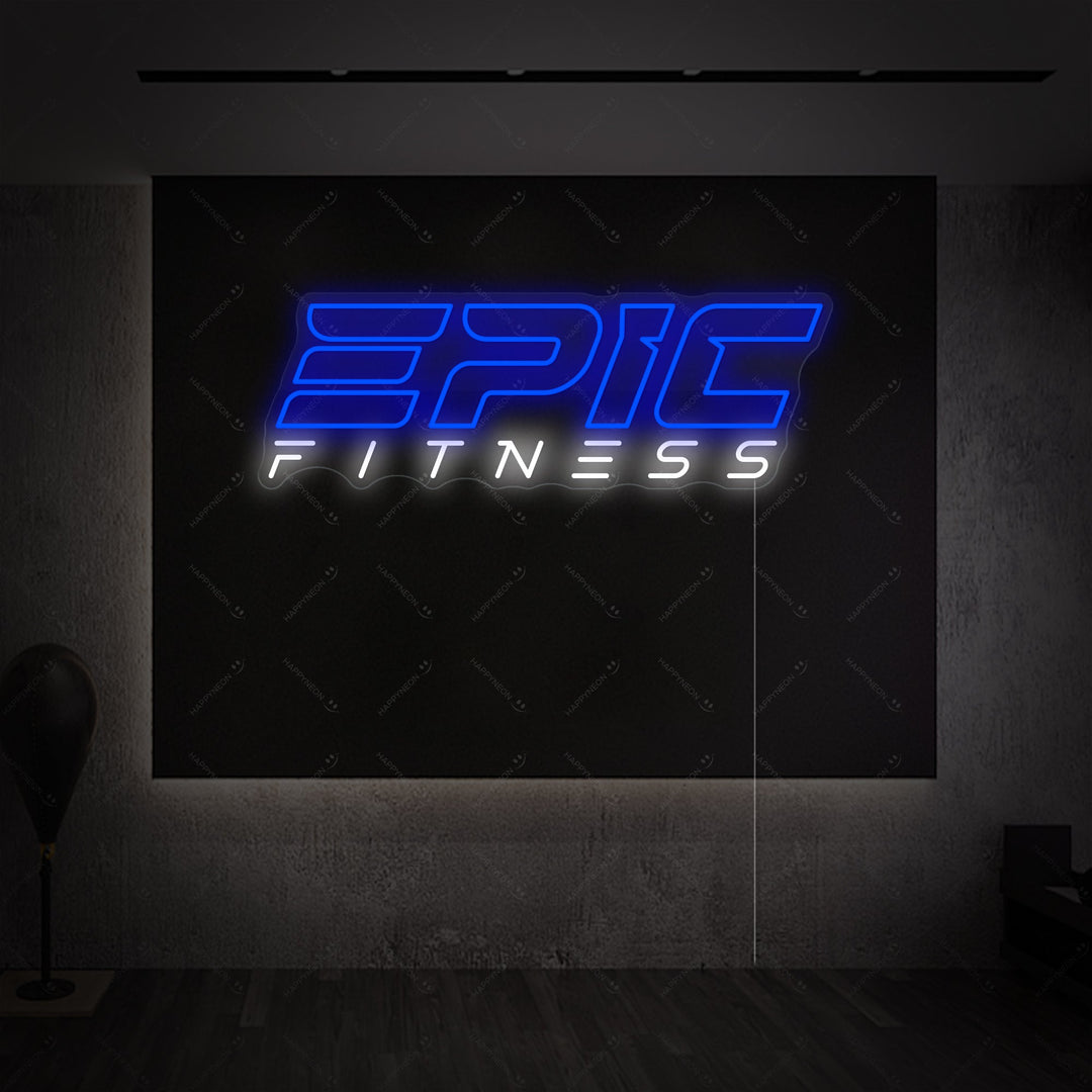 "Epic Fitness" Neonskilt