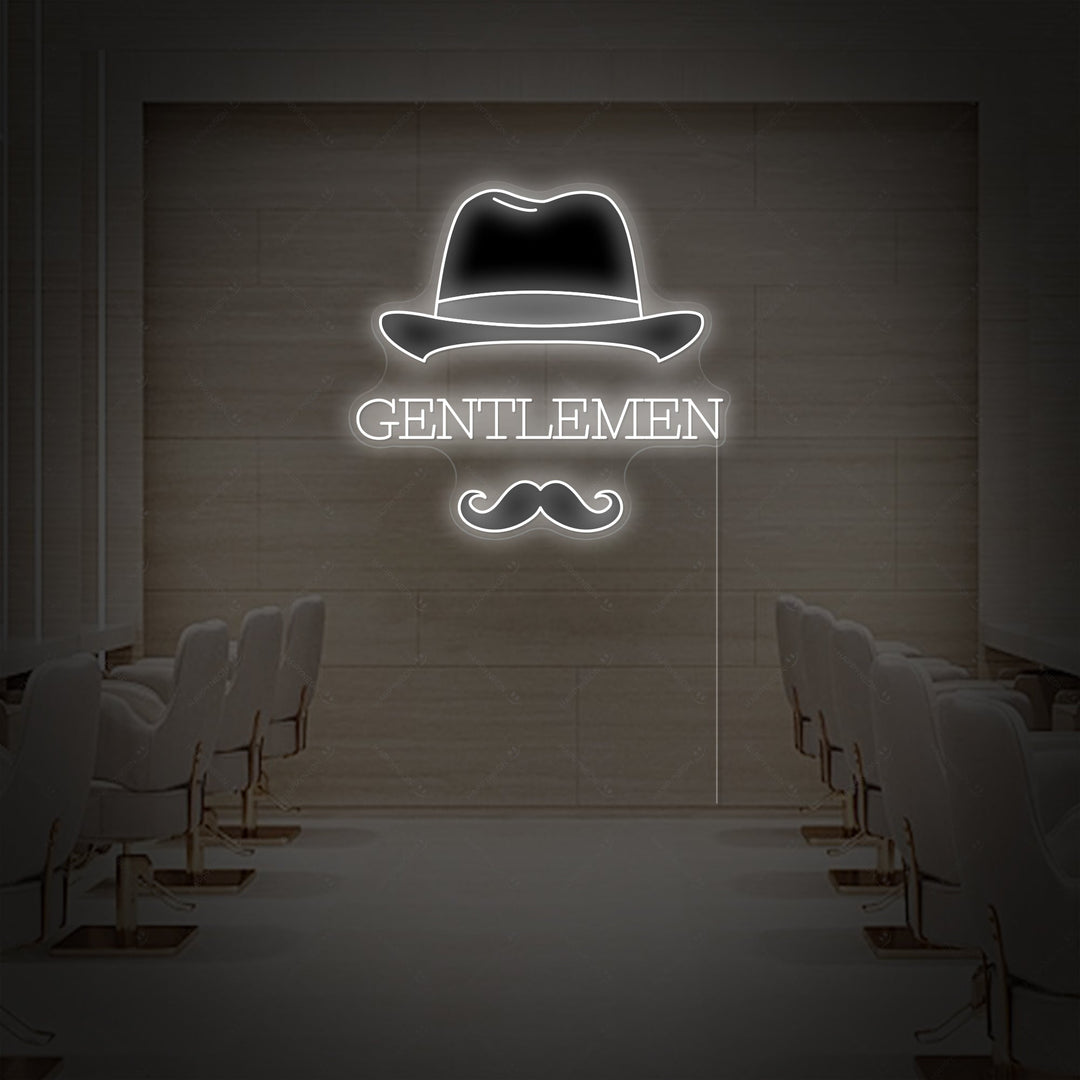 "Gentlemen" Neonskilt