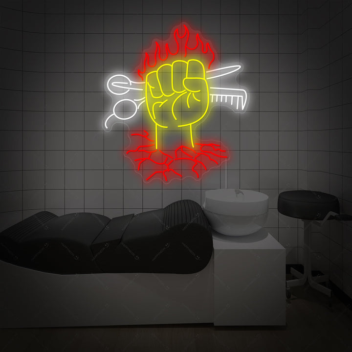 "Frisør skjønnhetssalong" Neonskilt