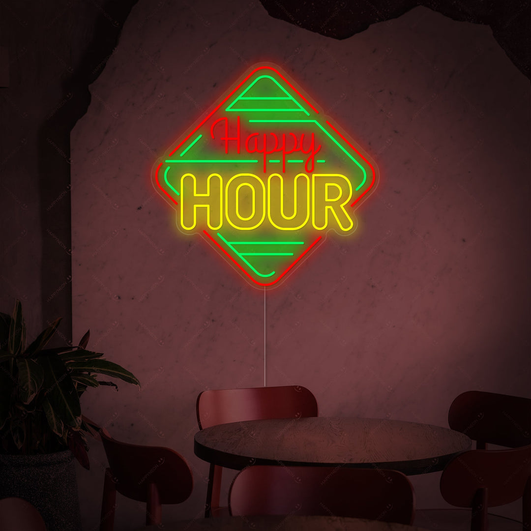 "Happy Hour" Neonskilt