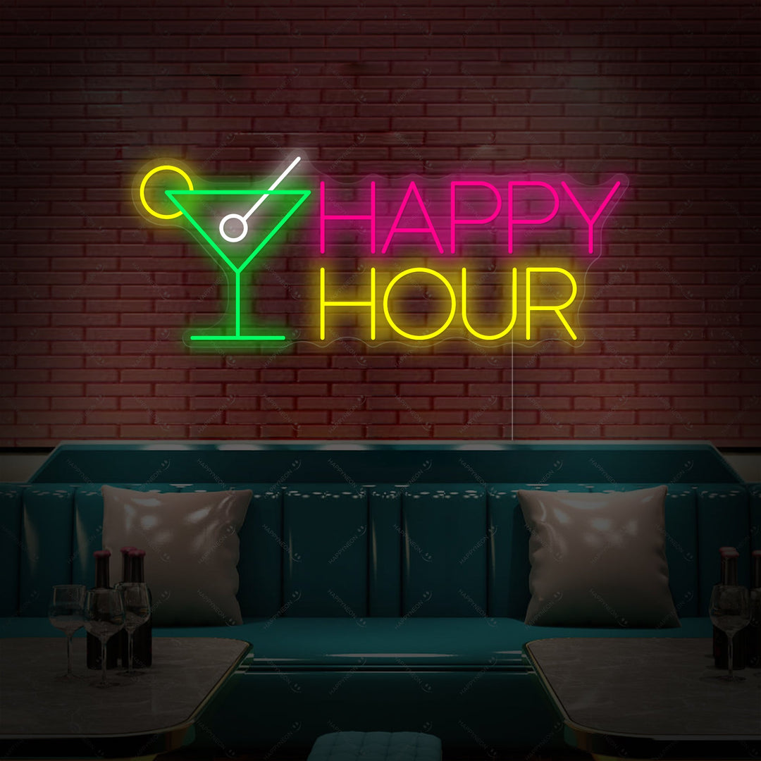 "Happy Hour" Neonskilt