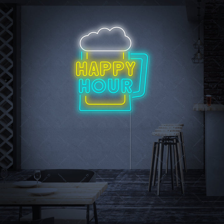 "Happy Hour" Neonskilt
