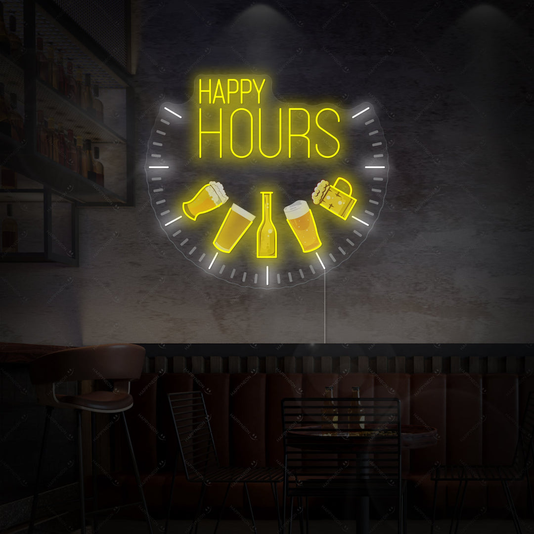 "Happy Hours" Neonskilt