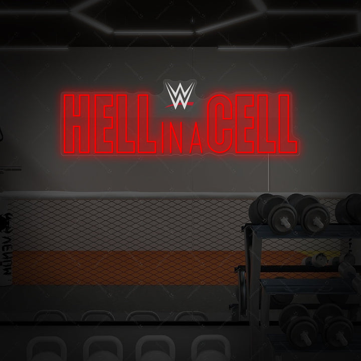 "Hell In A Cell" Neonskilt