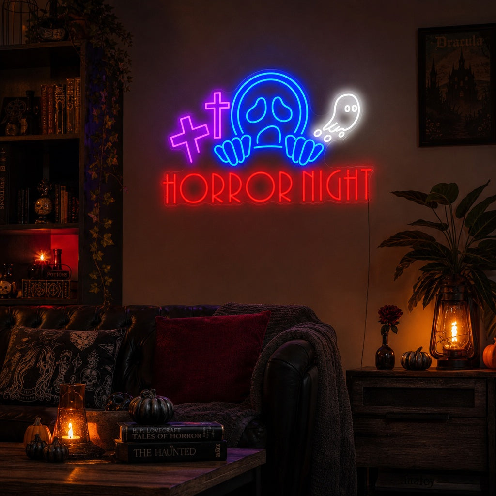 "Horror Night" Neonskilt