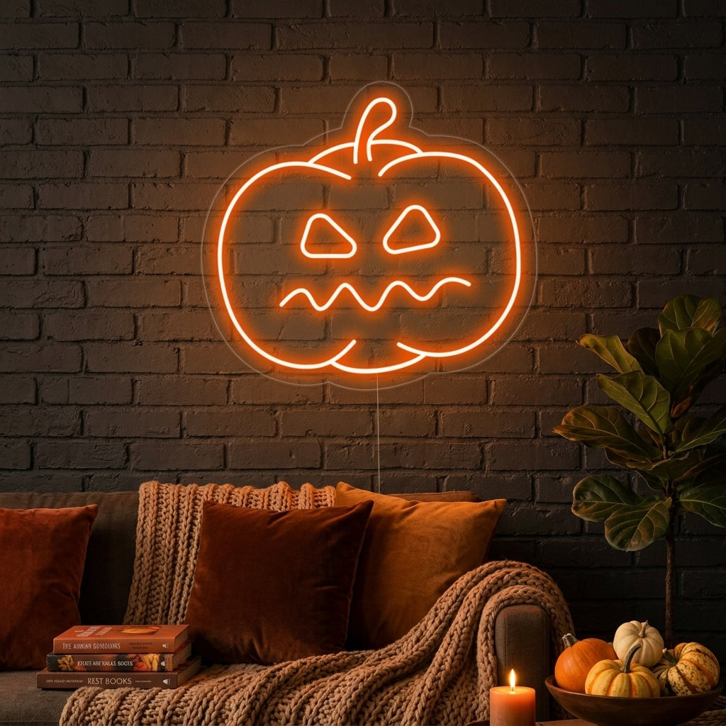 "Gresskar Halloween" Neonskilt