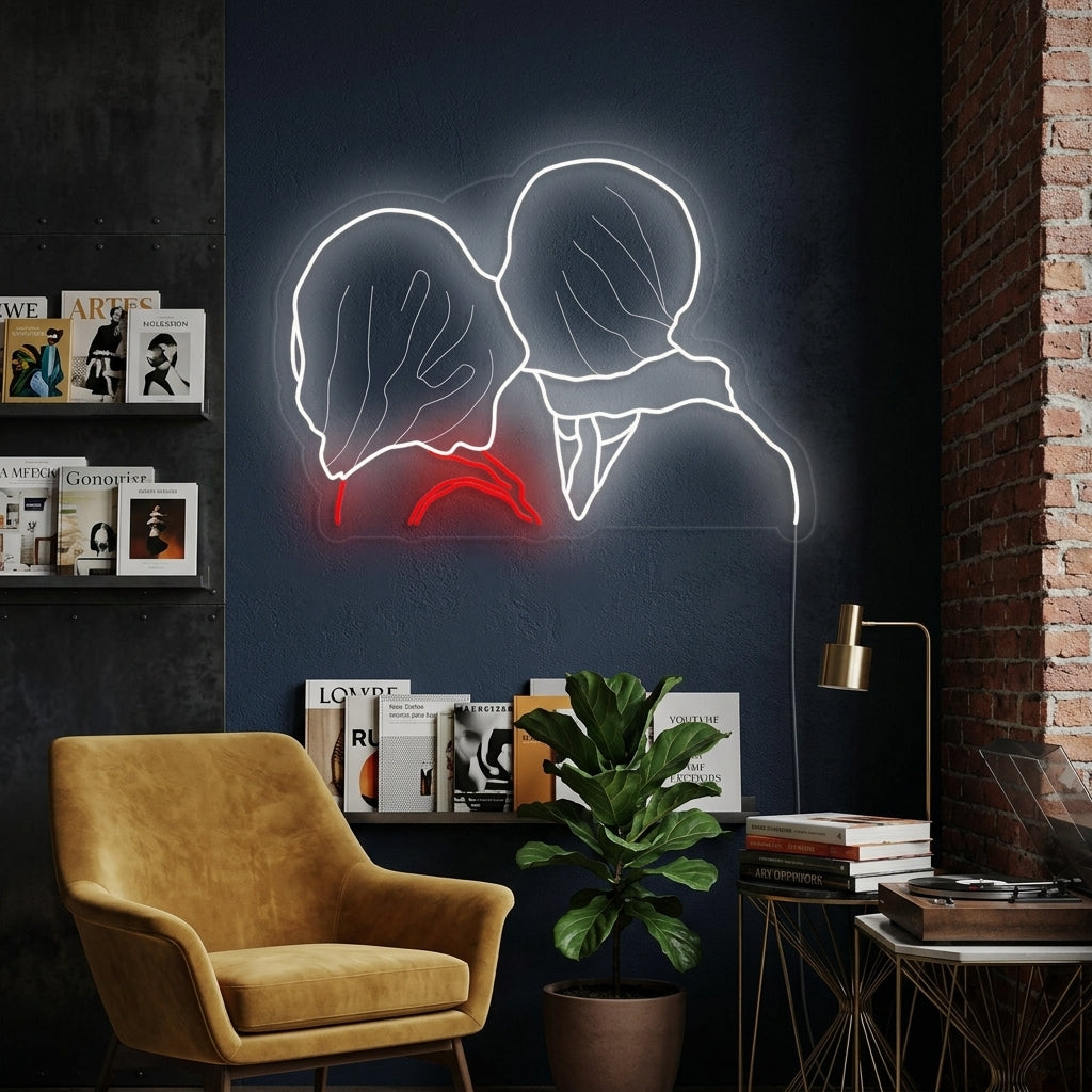 "De Elskende Rene Magritte" Neonskilt