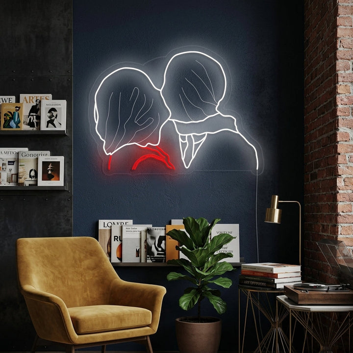 "De Elskende Rene Magritte" Neonskilt