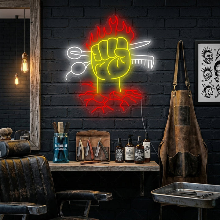 "Frisør skjønnhetssalong" Neonskilt
