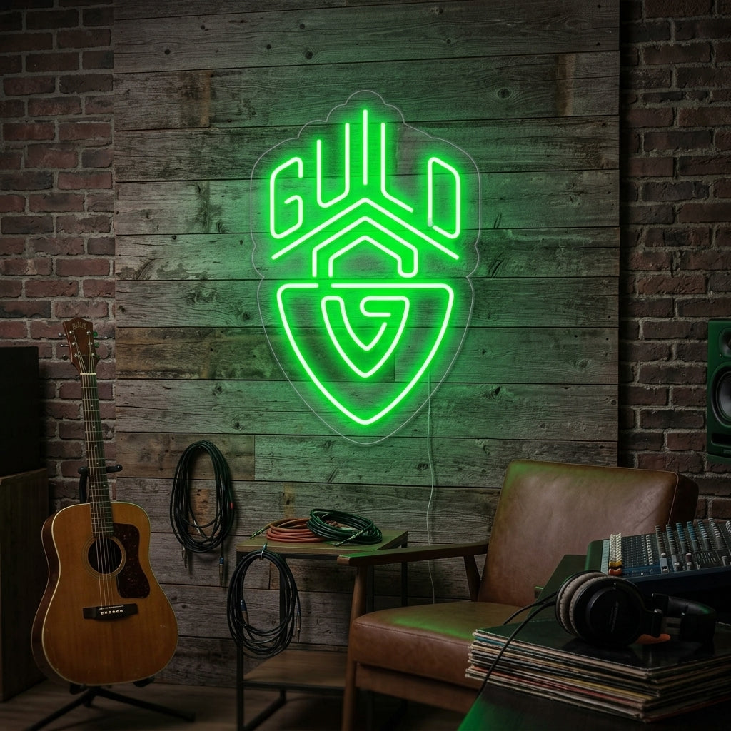 "Guild, gitarer" Neonskilt